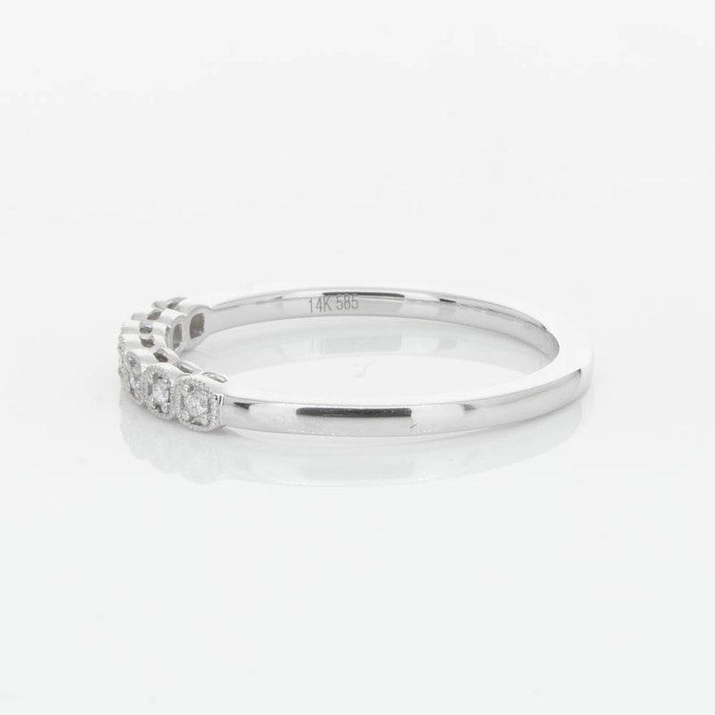 14ct White Gold Diamond Cushla Band-Ring-Walker & Hall