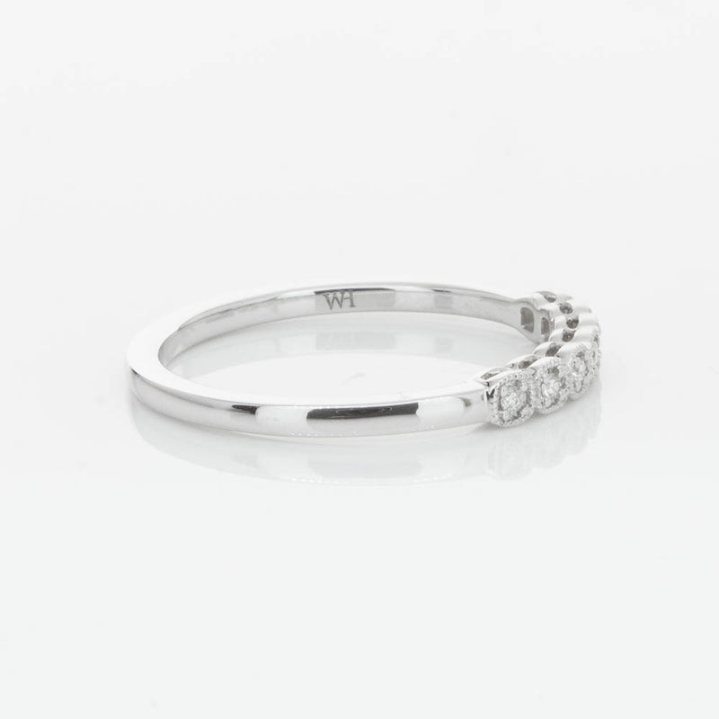 14ct White Gold Diamond Cushla Band-Ring-Walker & Hall