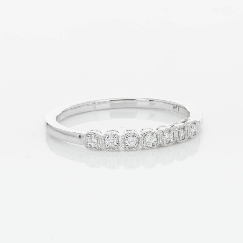 14ct White Gold Diamond Cushla Band-Ring-Walker & Hall