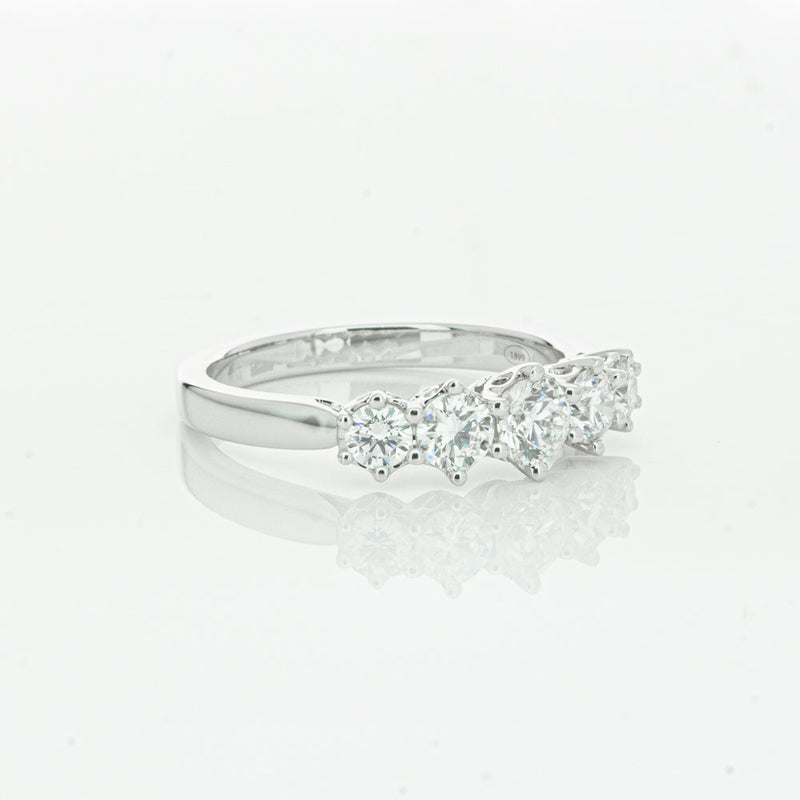 18ct White Gold .81ct Diamond Monarch Ring-Ring-Walker & Hall