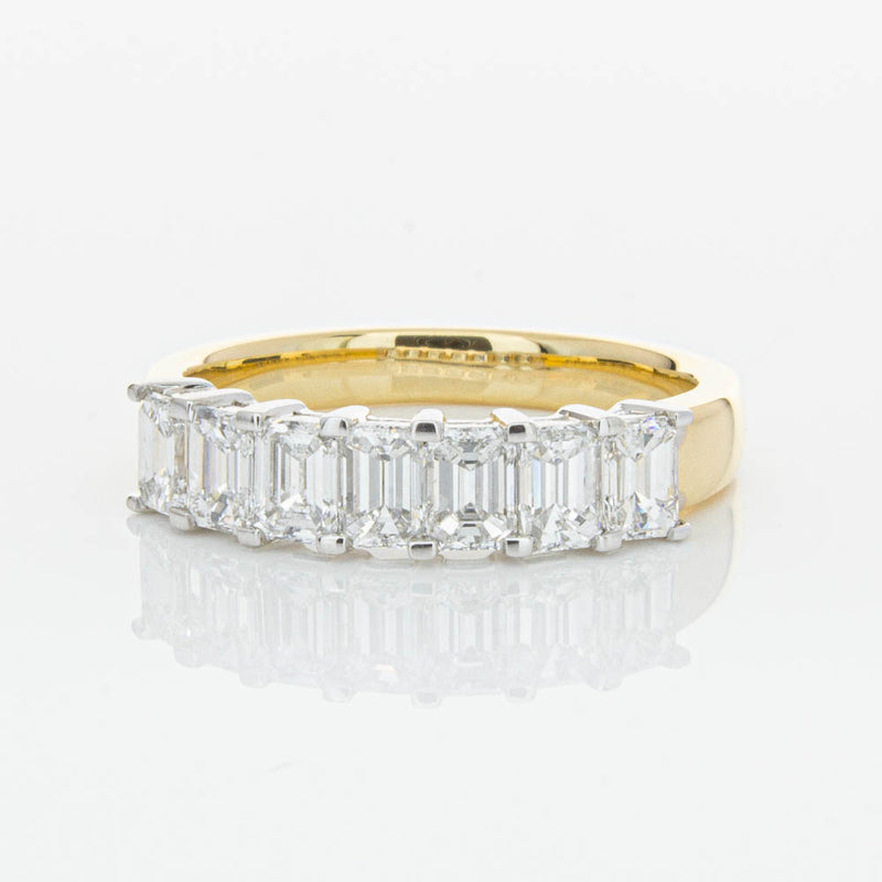 18ct Yellow Gold 1.54ct Emerald Cut Diamond Asra Ring-Ring-Walker & Hall