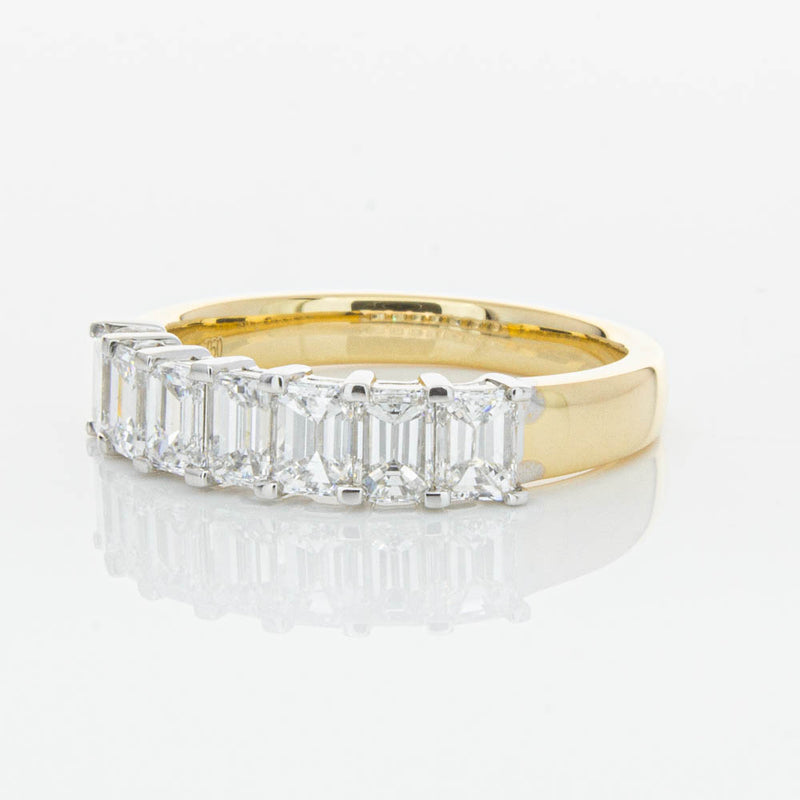 18ct Yellow Gold 1.54ct Emerald Cut Diamond Asra Ring-Ring-Walker & Hall
