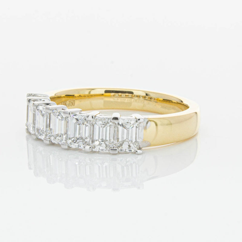 18ct Yellow Gold 1.54ct Emerald Cut Diamond Asra Ring-Ring-Walker & Hall