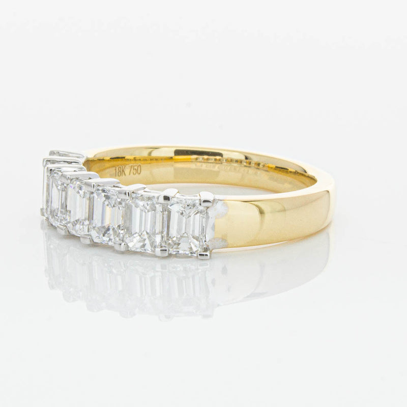 18ct Yellow Gold 1.54ct Emerald Cut Diamond Asra Ring-Ring-Walker & Hall