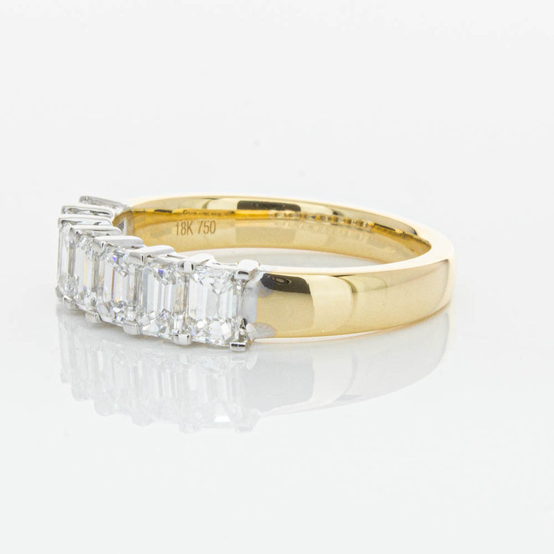 18ct Yellow Gold 1.54ct Emerald Cut Diamond Asra Ring-Ring-Walker & Hall