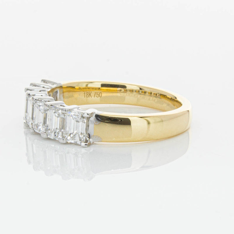 18ct Yellow Gold 1.54ct Emerald Cut Diamond Asra Ring-Ring-Walker & Hall