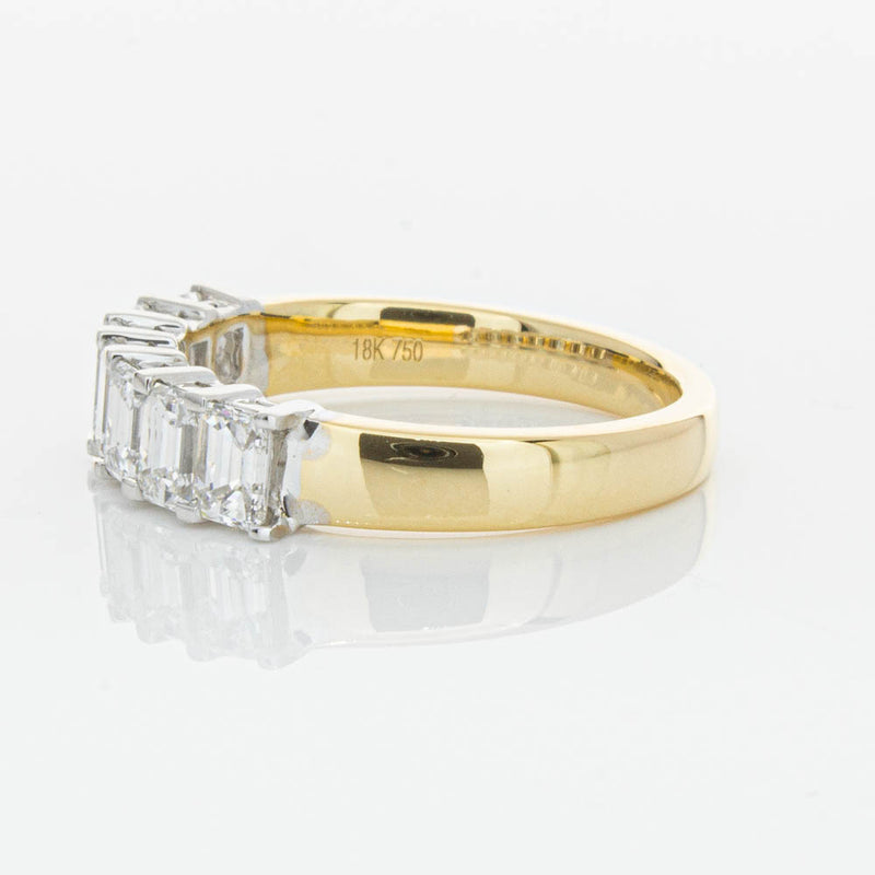 18ct Yellow Gold 1.54ct Emerald Cut Diamond Asra Ring-Ring-Walker & Hall