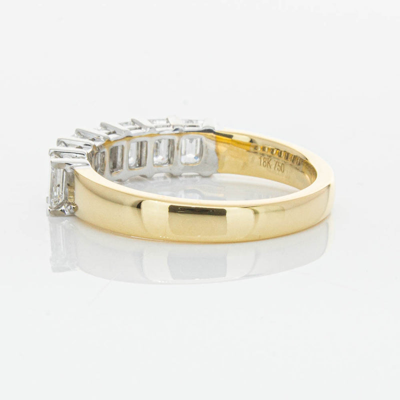 18ct Yellow Gold 1.54ct Emerald Cut Diamond Asra Ring-Ring-Walker & Hall