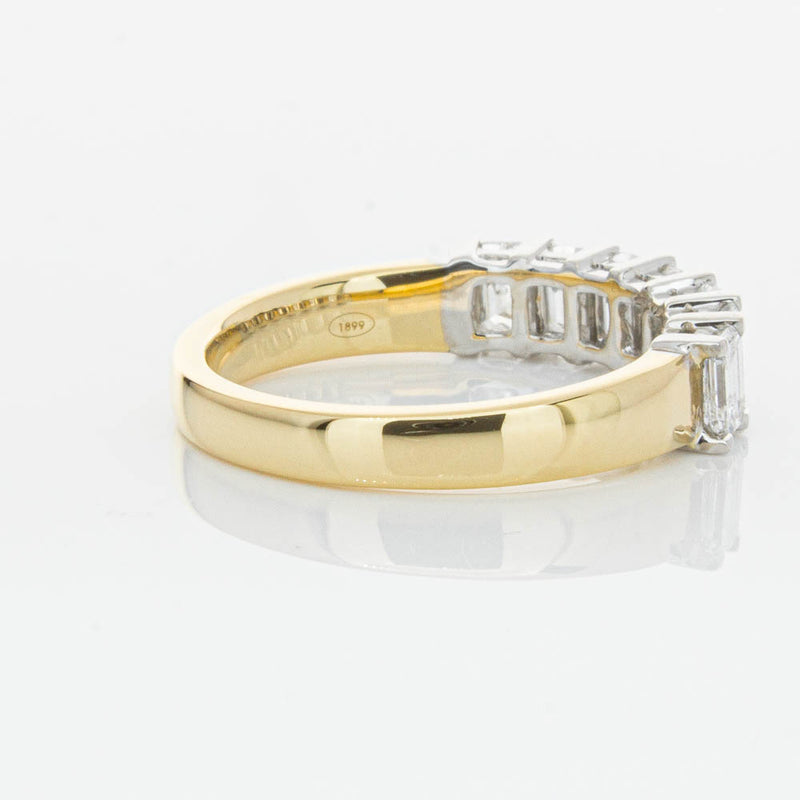 18ct Yellow Gold 1.54ct Emerald Cut Diamond Asra Ring-Ring-Walker & Hall