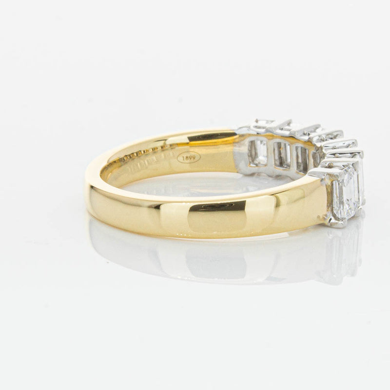 18ct Yellow Gold 1.54ct Emerald Cut Diamond Asra Ring-Ring-Walker & Hall