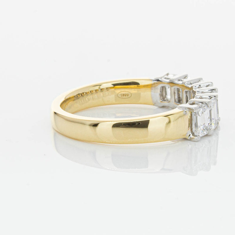 18ct Yellow Gold 1.54ct Emerald Cut Diamond Asra Ring-Ring-Walker & Hall