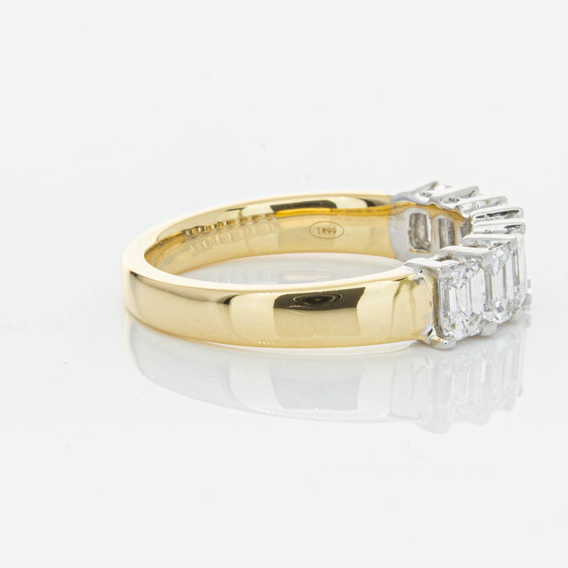 18ct Yellow Gold 1.54ct Emerald Cut Diamond Asra Ring-Ring-Walker & Hall