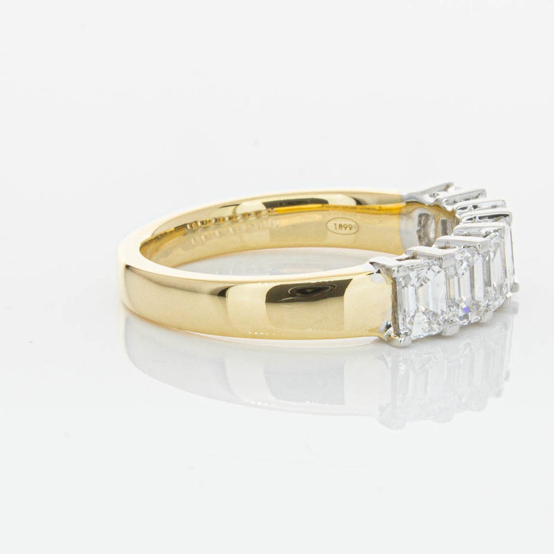 18ct Yellow Gold 1.54ct Emerald Cut Diamond Asra Ring-Ring-Walker & Hall