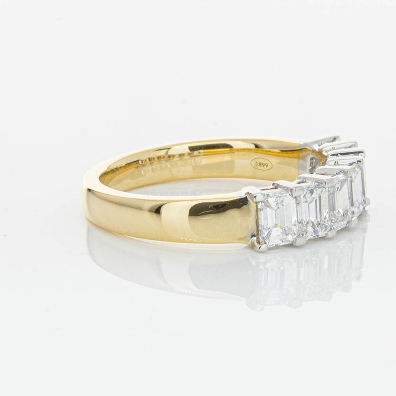 18ct Yellow Gold 1.54ct Emerald Cut Diamond Asra Ring-Ring-Walker & Hall