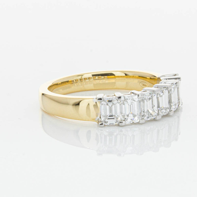 18ct Yellow Gold 1.54ct Emerald Cut Diamond Asra Ring-Ring-Walker & Hall