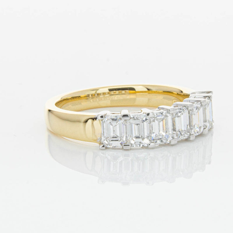 18ct Yellow Gold 1.54ct Emerald Cut Diamond Asra Ring-Ring-Walker & Hall