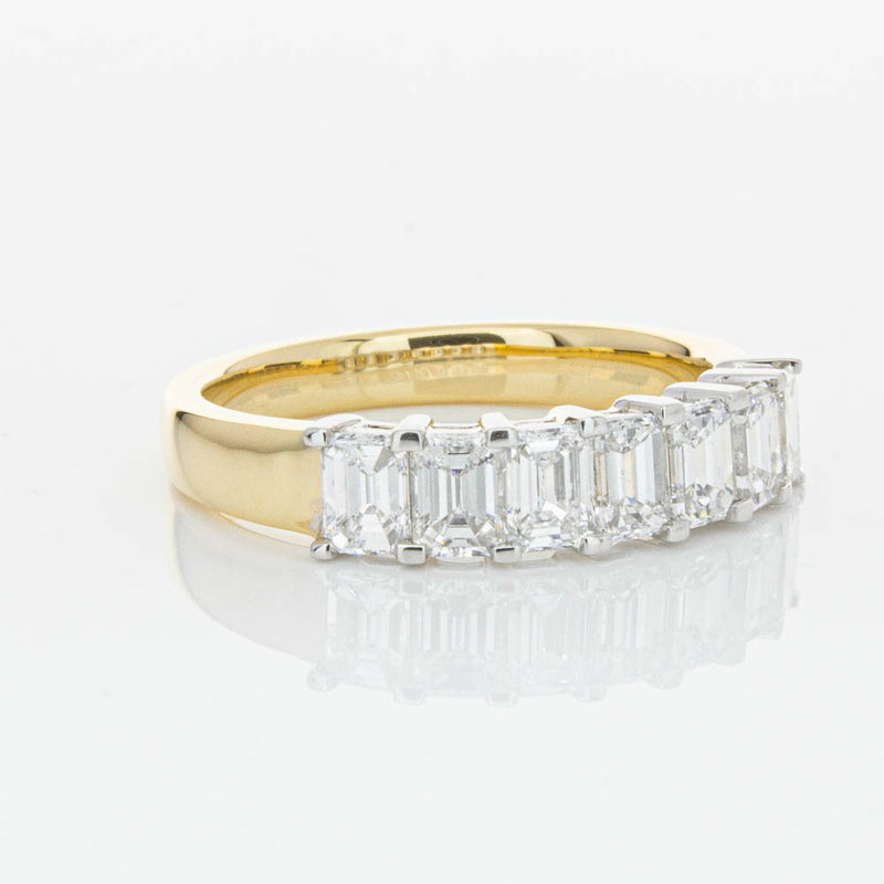 18ct Yellow Gold 1.54ct Emerald Cut Diamond Asra Ring-Ring-Walker & Hall