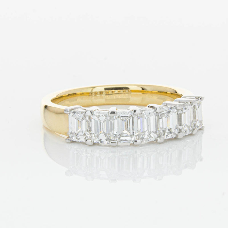 18ct Yellow Gold 1.54ct Emerald Cut Diamond Asra Ring-Ring-Walker & Hall
