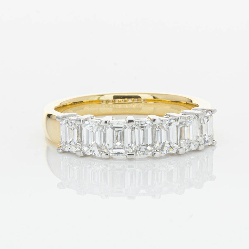 18ct Yellow Gold 1.54ct Emerald Cut Diamond Asra Ring-Ring-Walker & Hall