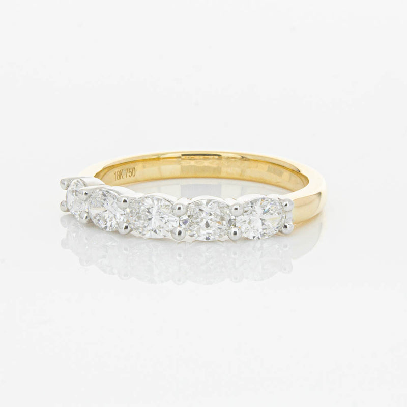 18ct Yellow Gold 1.01ct Oval Cut Diamond Panorama Ring-Ring-Walker & Hall