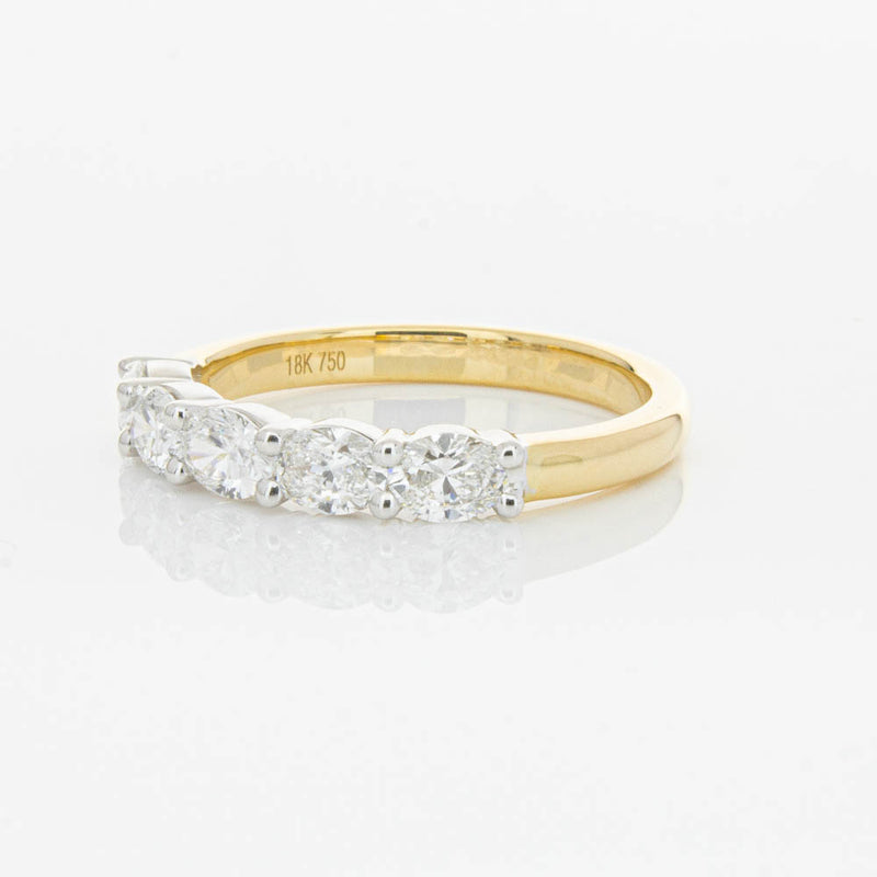 18ct Yellow Gold 1.01ct Oval Cut Diamond Panorama Ring-Ring-Walker & Hall