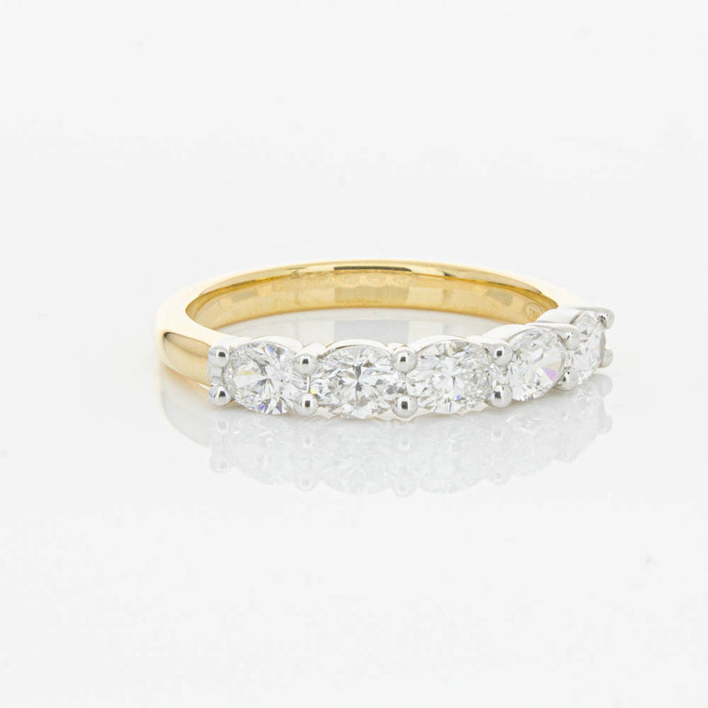 18ct Yellow Gold 1.01ct Oval Cut Diamond Panorama Ring-Ring-Walker & Hall