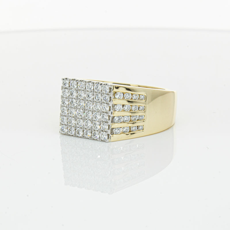 14ct Yellow Gold Diamond Cluster Ring-Ring-Walker & Hall