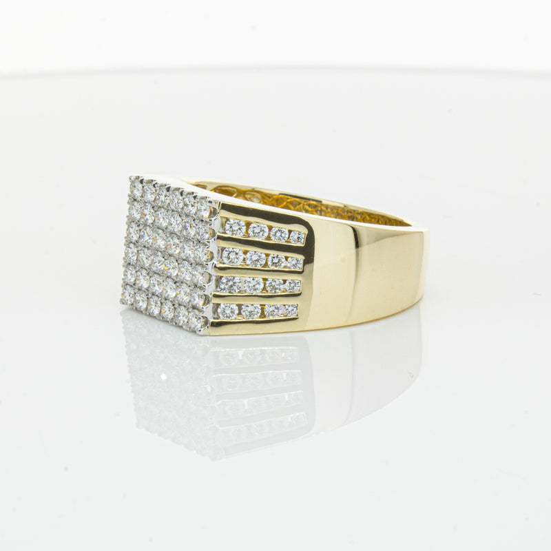 14ct Yellow Gold Diamond Cluster Ring-Ring-Walker & Hall