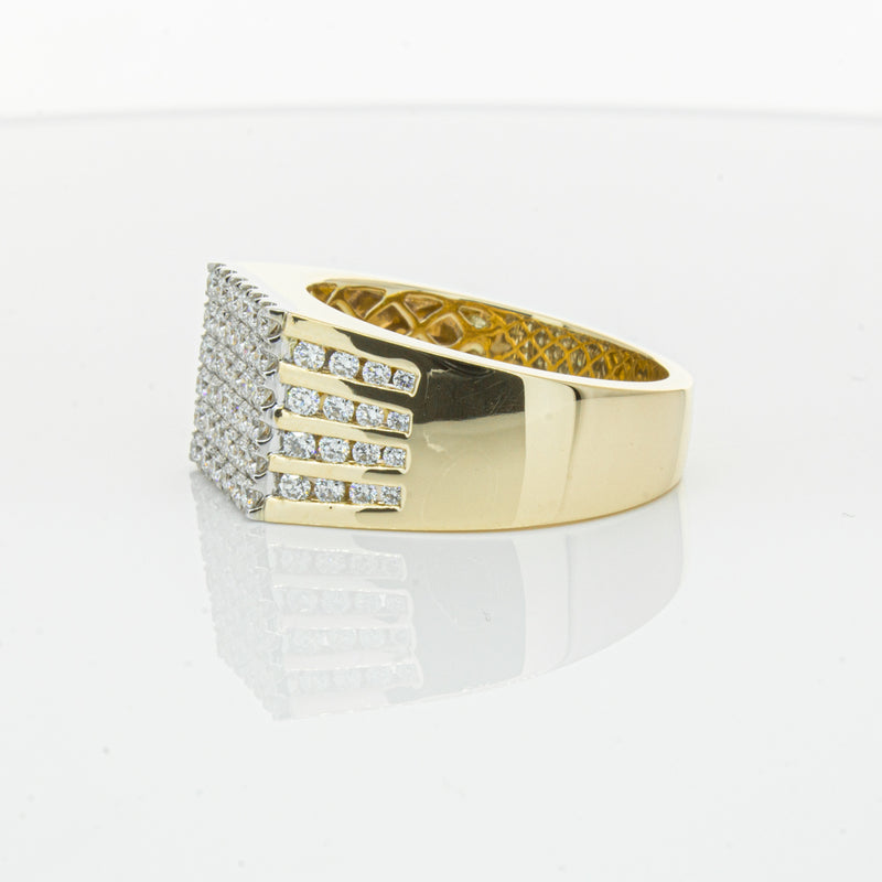 14ct Yellow Gold Diamond Cluster Ring-Ring-Walker & Hall