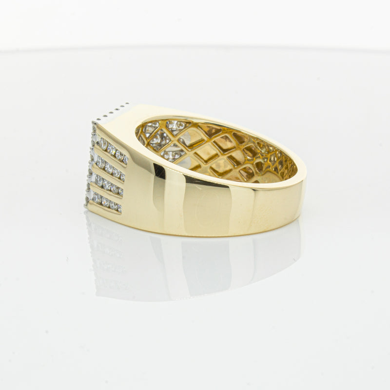 14ct Yellow Gold Diamond Cluster Ring-Ring-Walker & Hall