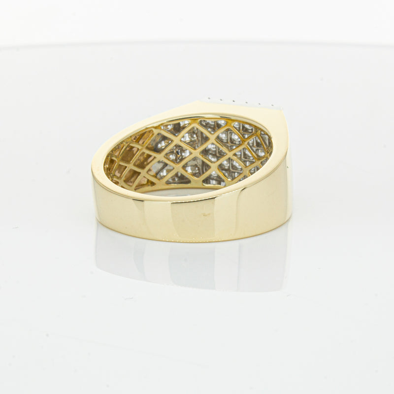 14ct Yellow Gold Diamond Cluster Ring-Ring-Walker & Hall