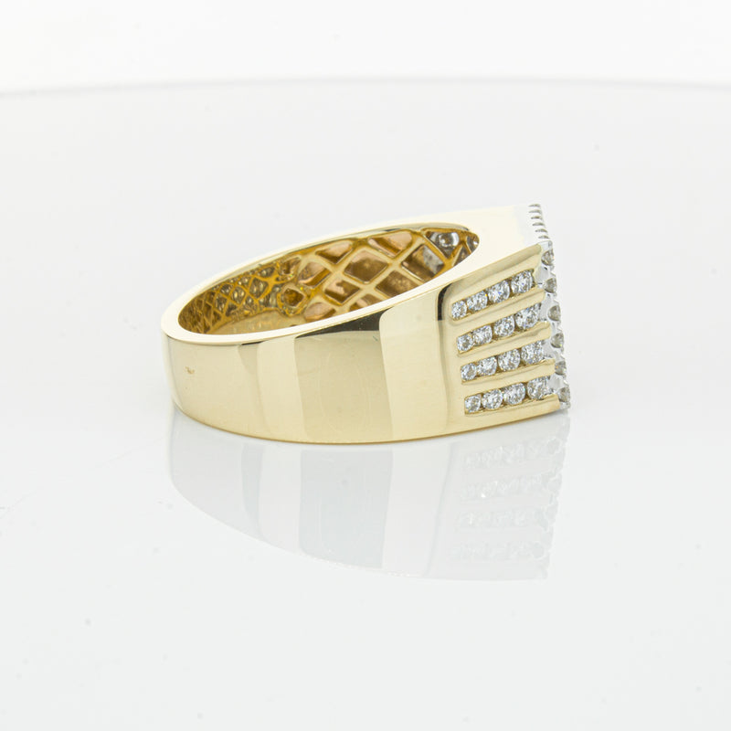 14ct Yellow Gold Diamond Cluster Ring-Ring-Walker & Hall