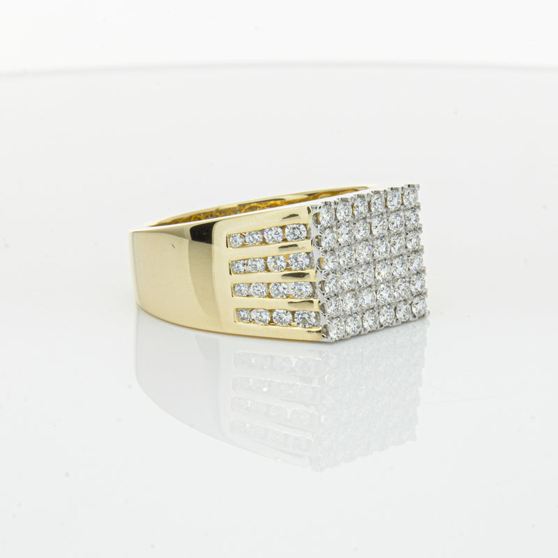 14ct Yellow Gold Diamond Cluster Ring-Ring-Walker & Hall