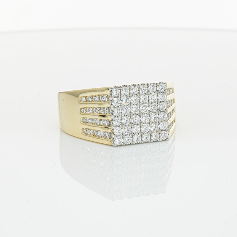 14ct Yellow Gold Diamond Cluster Ring-Ring-Walker & Hall