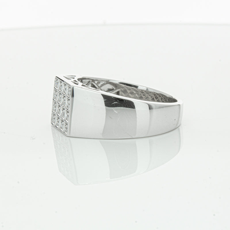 14ct White Gold .15ct Diamond Cluster Ring-Ring-Walker & Hall