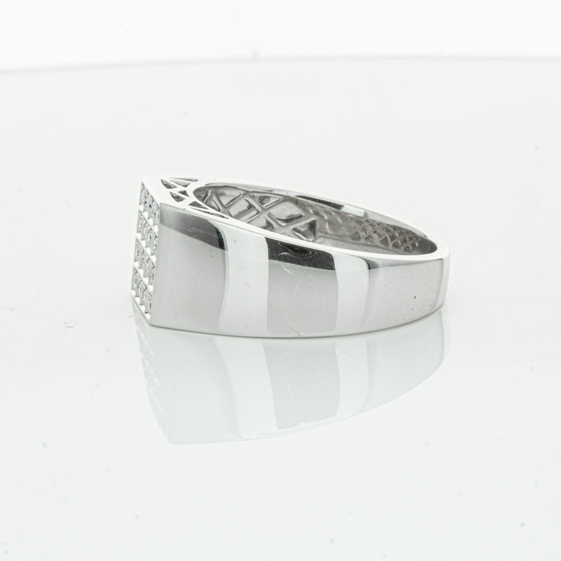 14ct White Gold .15ct Diamond Cluster Ring-Ring-Walker & Hall