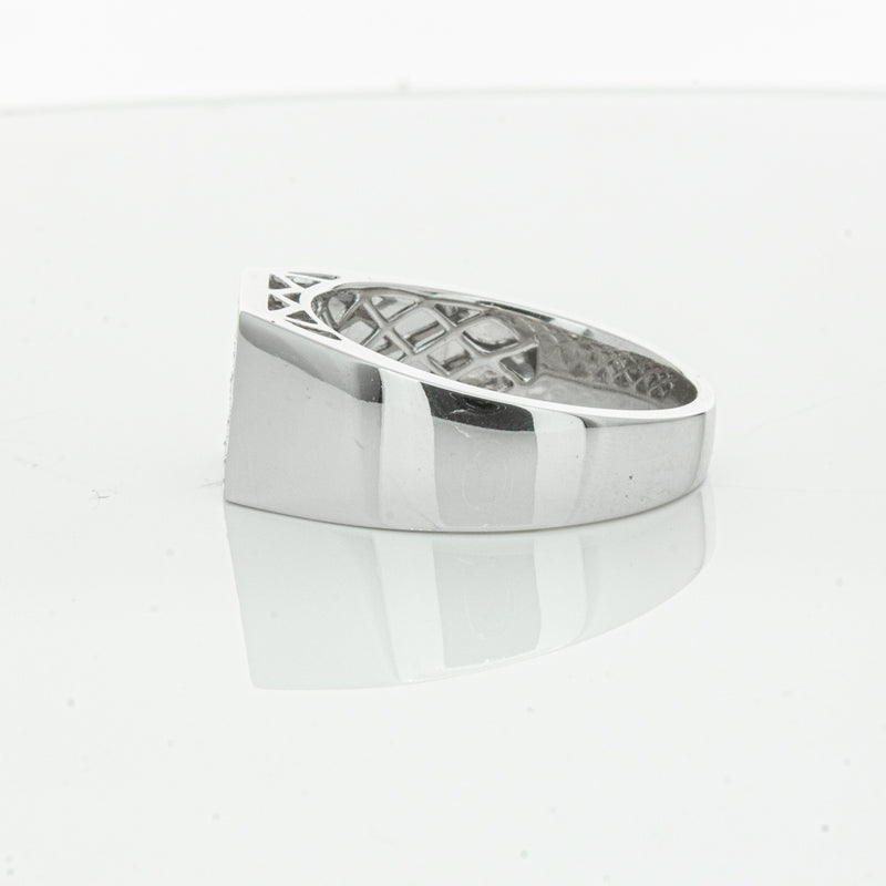 14ct White Gold .15ct Diamond Cluster Ring-Ring-Walker & Hall