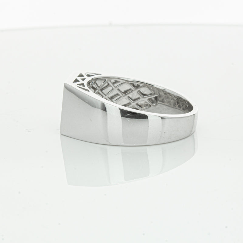 14ct White Gold .15ct Diamond Cluster Ring-Ring-Walker & Hall