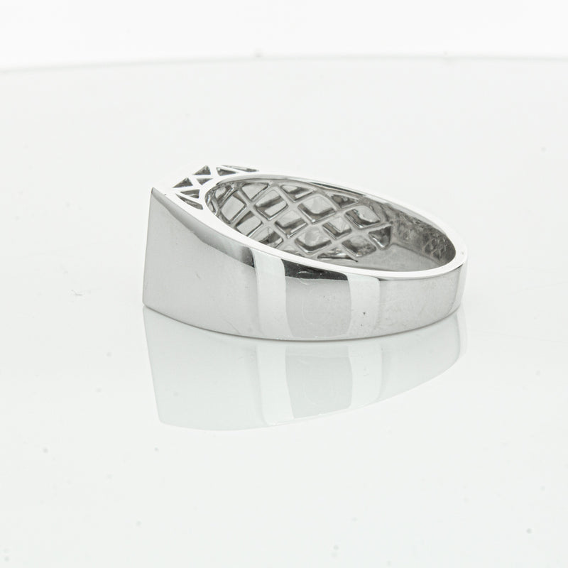 14ct White Gold .15ct Diamond Cluster Ring-Ring-Walker & Hall