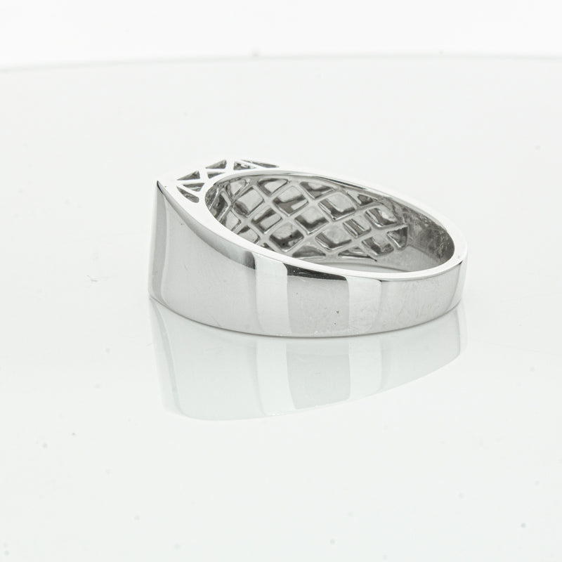 14ct White Gold .15ct Diamond Cluster Ring-Ring-Walker & Hall