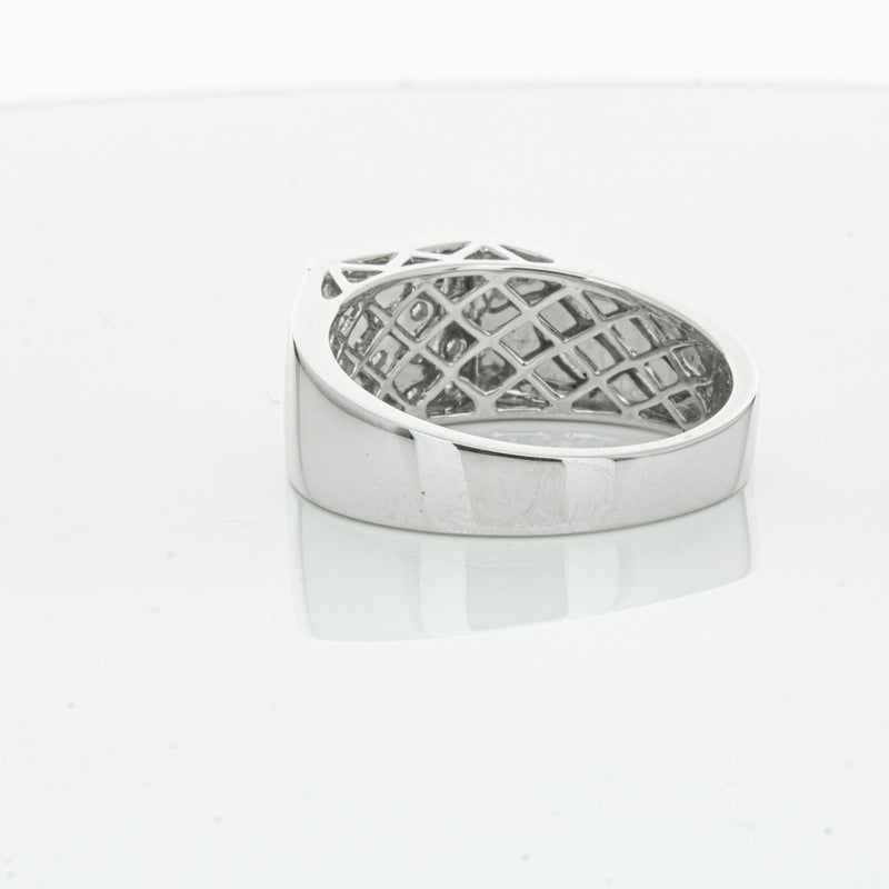 14ct White Gold .15ct Diamond Cluster Ring-Ring-Walker & Hall