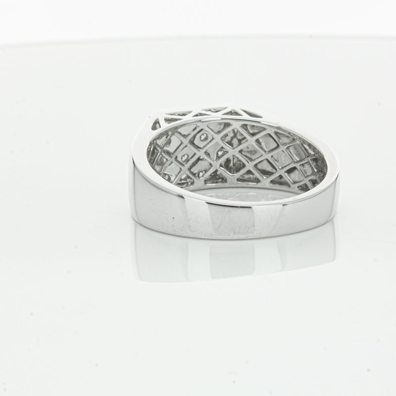 14ct White Gold .15ct Diamond Cluster Ring-Ring-Walker & Hall