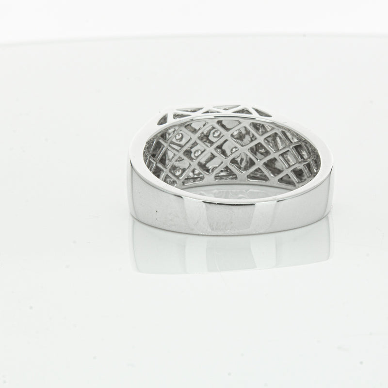 14ct White Gold .15ct Diamond Cluster Ring-Ring-Walker & Hall