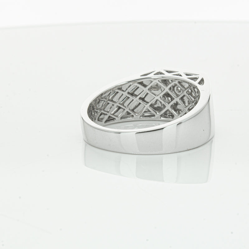 14ct White Gold .15ct Diamond Cluster Ring-Ring-Walker & Hall