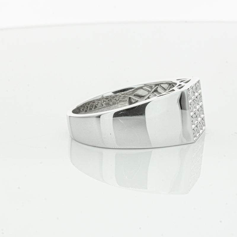 14ct White Gold .15ct Diamond Cluster Ring-Ring-Walker & Hall