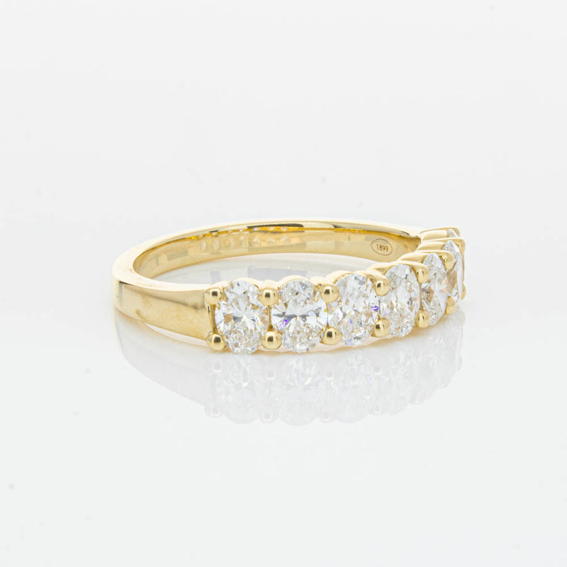 18ct Yellow Gold 1.33ct Oval Cut Diamond Panorama Ring-Ring-Walker & Hall