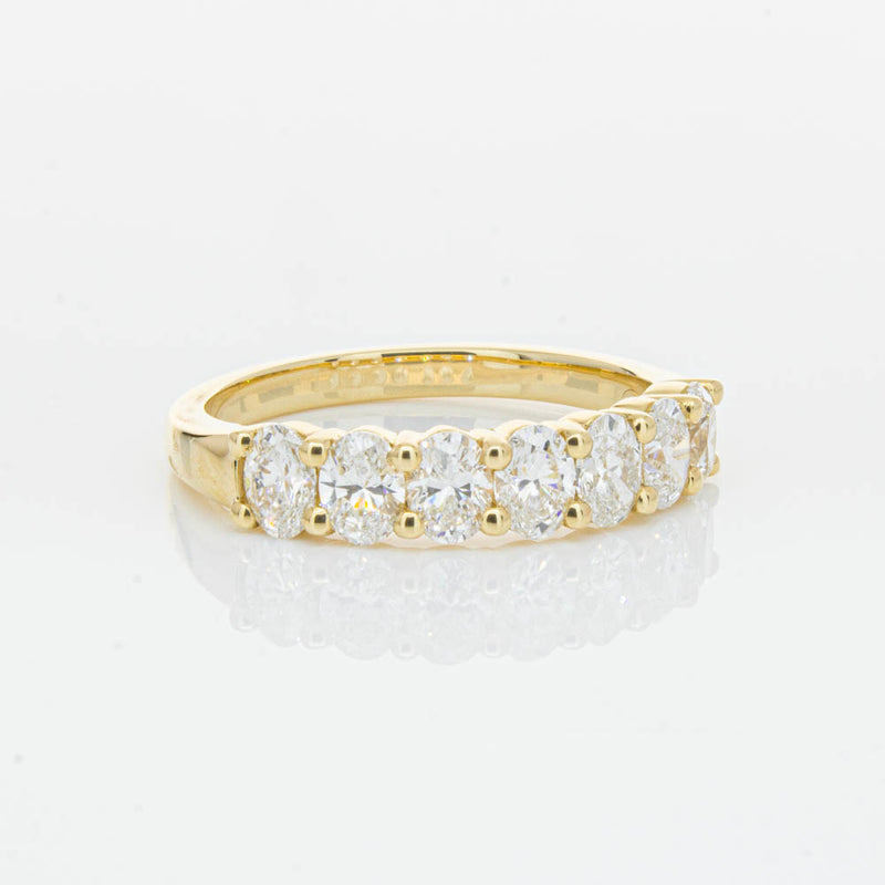 18ct Yellow Gold 1.33ct Oval Cut Diamond Panorama Ring-Ring-Walker & Hall