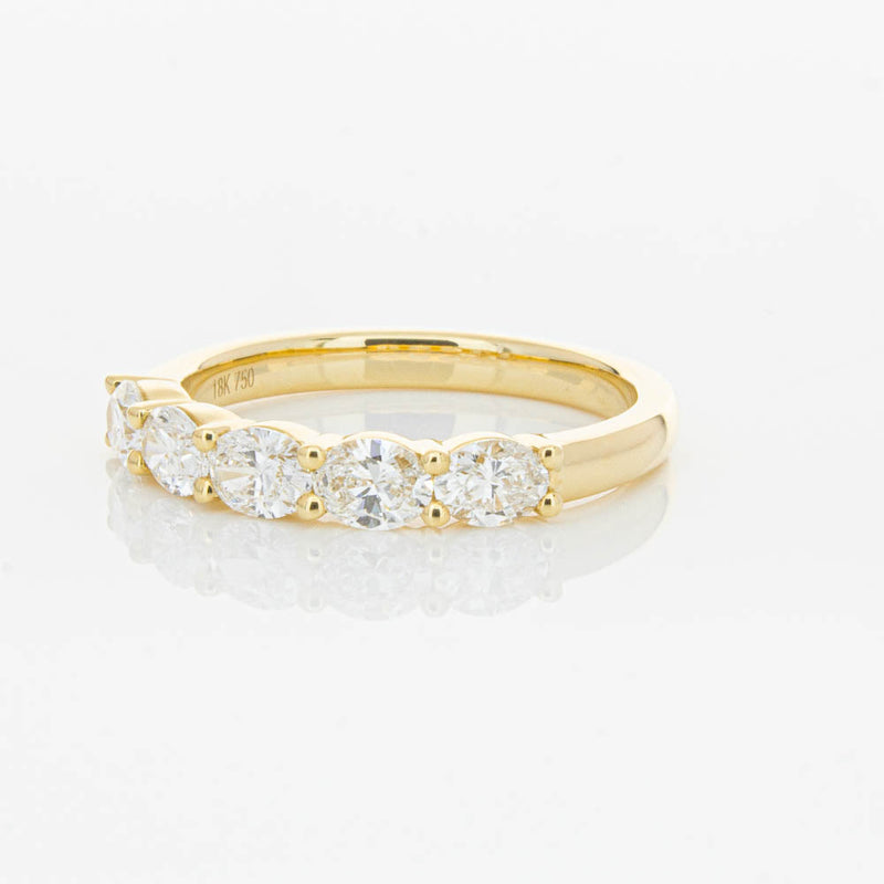 18ct Yellow Gold 1.03ct Oval Cut Diamond Panorama Ring-Ring-Walker & Hall