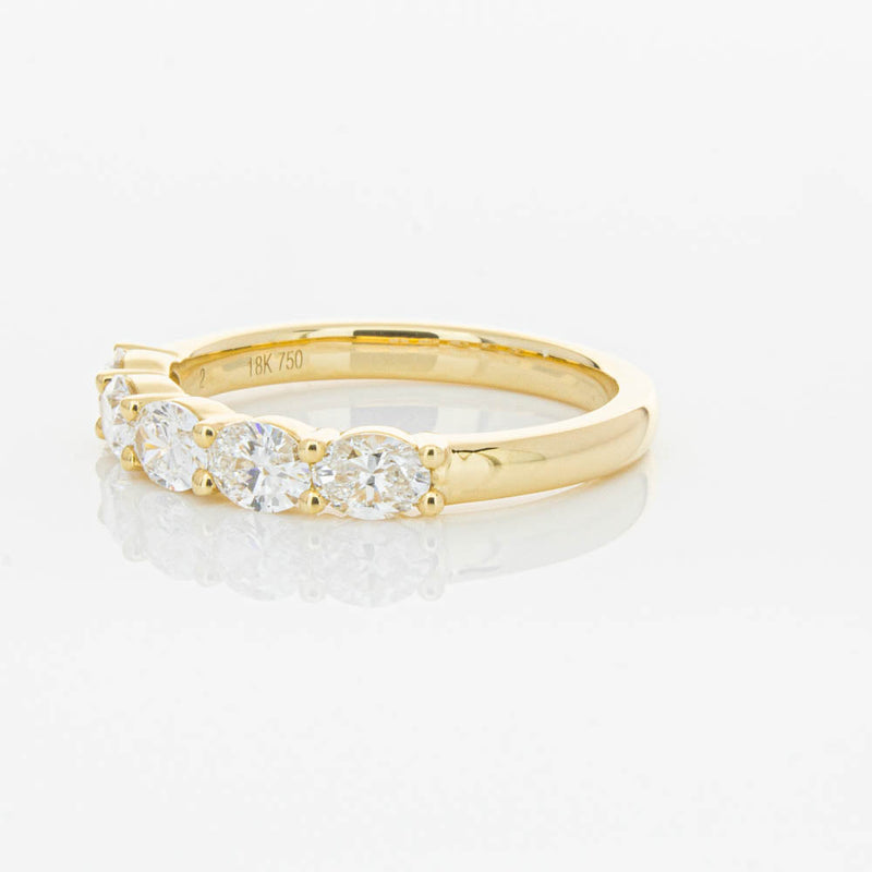 18ct Yellow Gold 1.03ct Oval Cut Diamond Panorama Ring-Ring-Walker & Hall