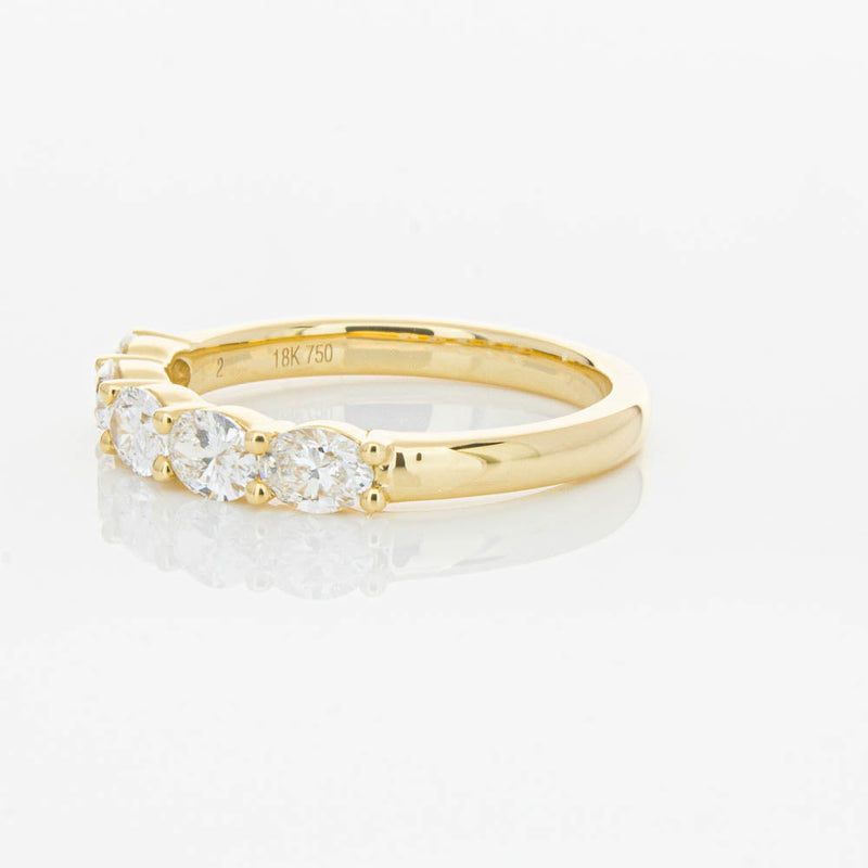 18ct Yellow Gold 1.03ct Oval Cut Diamond Panorama Ring-Ring-Walker & Hall